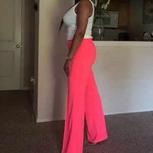 Pink high waisted pants